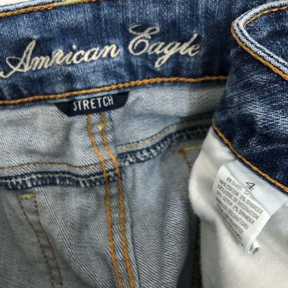 AMERICAN EAGLE jean shorts denim distressed 4 - Picture 4 of 5